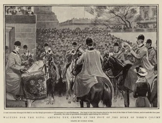 Waiting for the King, Amusing the Crowd at the Foot of the Duke of York